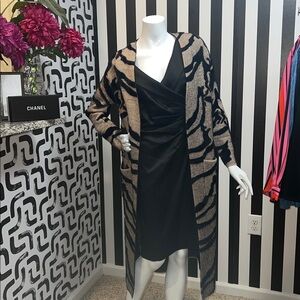 #94 Love Token Tiger Print Fuzzy Cardigan